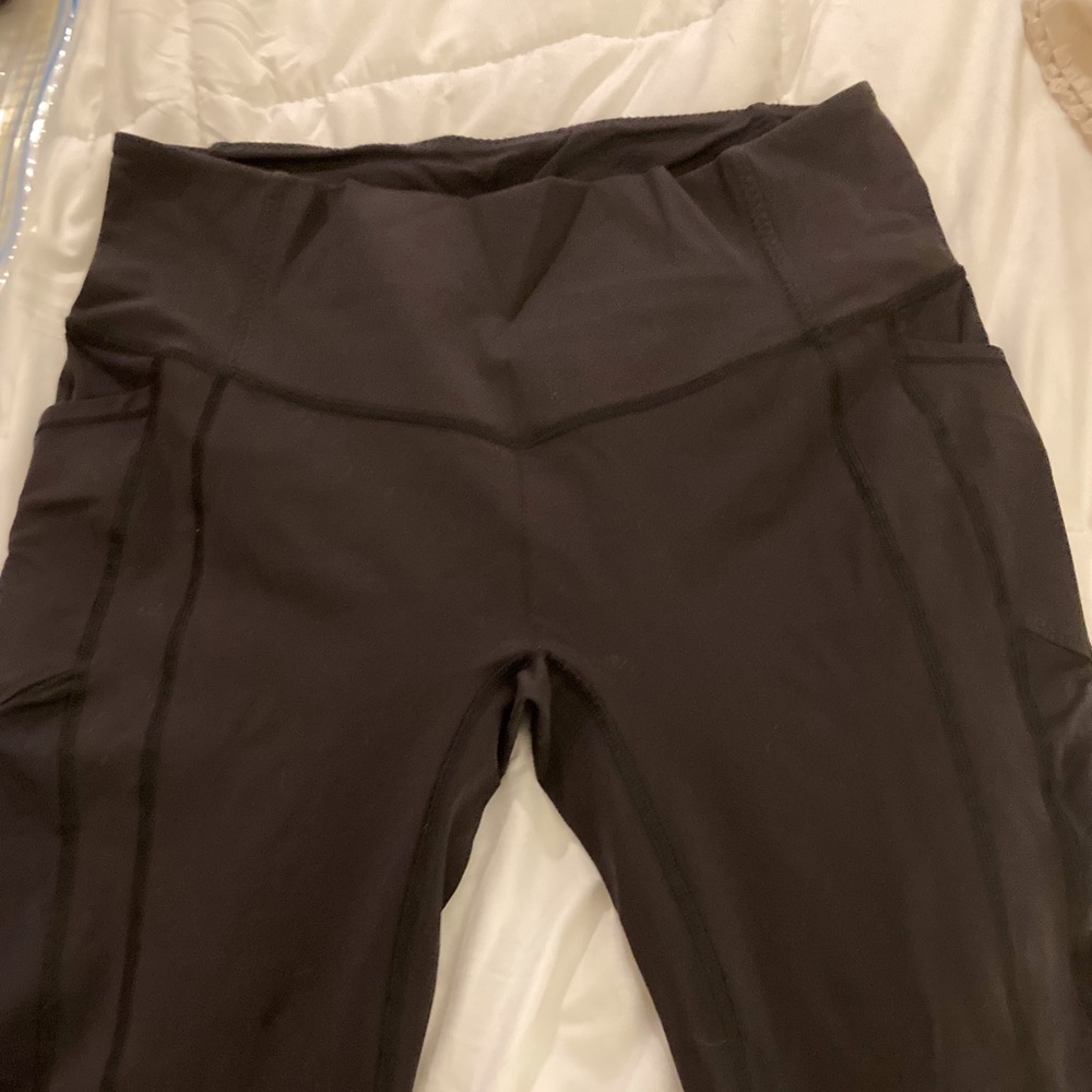 Black high waist thick lulu leggings